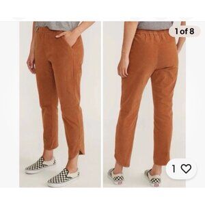 Marine Layer Camel Brown Corduroy Elastic Waistband Pants Size S Womens Casual